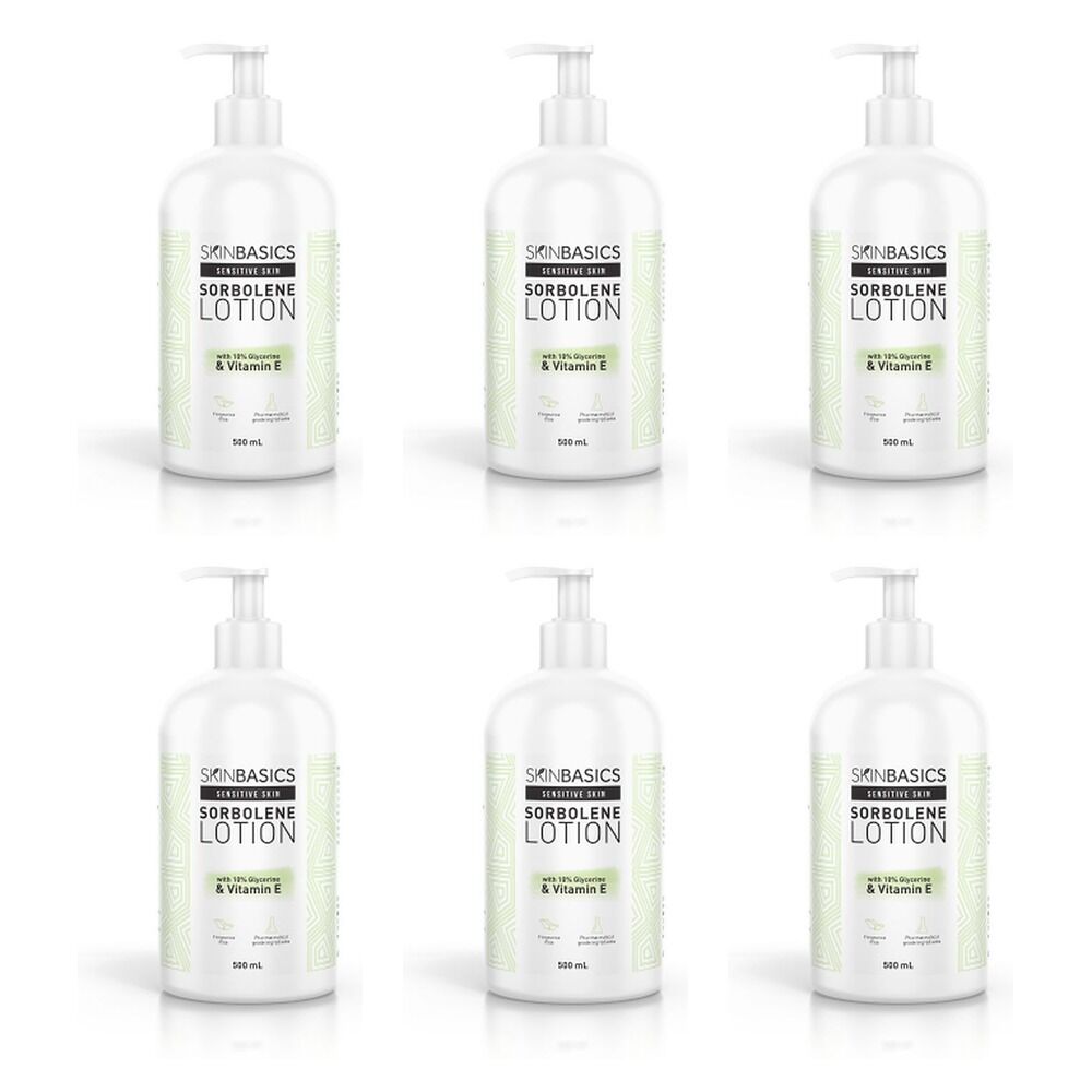 Skin Basics Sorbolene & Glycerine With Vitamin E Lotion Pump 500mL Pack of 6