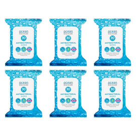 Ocean Healthcare Antibacterial Wipes 30 Pack x 6 Bundle of 6