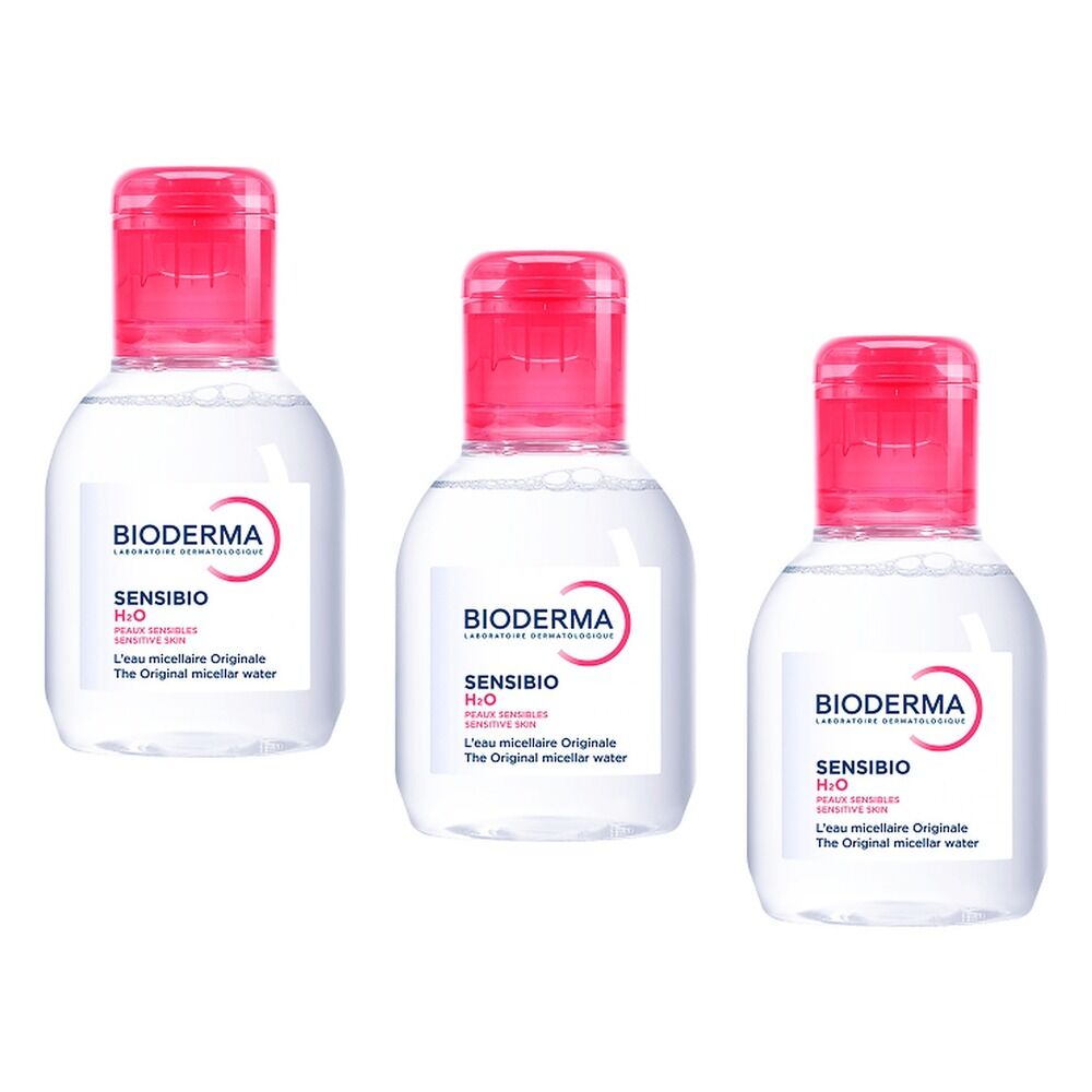 Bioderma Sensibio H2O Soothing Micellar Water Cleanser 100mL Pack of 3