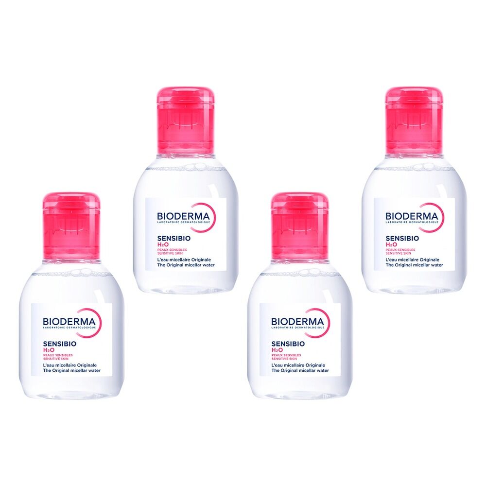 Bioderma Sensibio H2O Soothing Micellar Water Cleanser 100mL Pack of 4