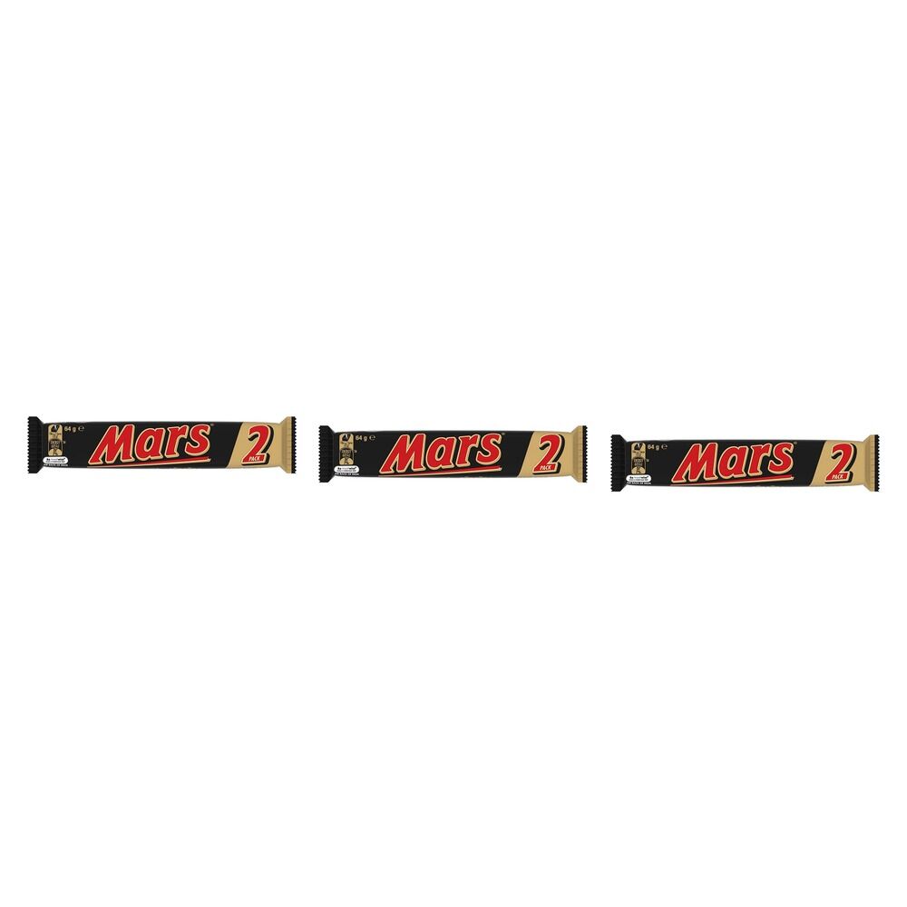 Mars Milk Chocolate Bar 64g x 25 Bundle of 3