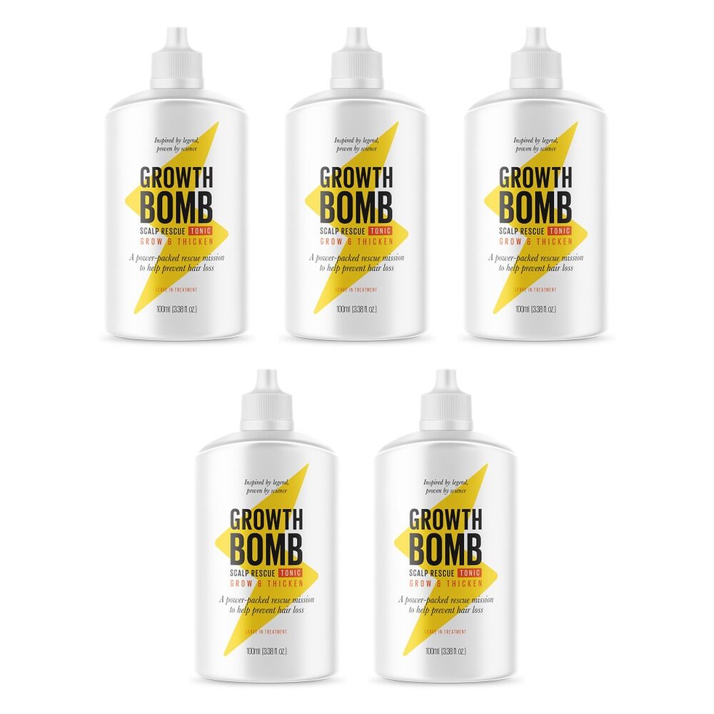 Growth Bomb Scalp Rescue Tonic 100mL Pack of 5