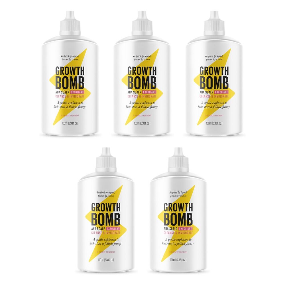 Growth Bomb AHA Scalp Exfoliant 100mL Pack of 5
