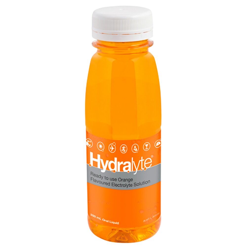 Hydralyte Electrolyte Solution Orange Flavoured 250mL