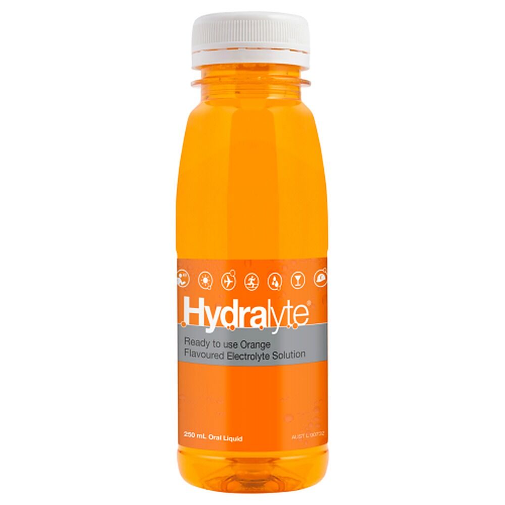 Hydralyte Electrolyte Solution Orange Flavoured 250mL