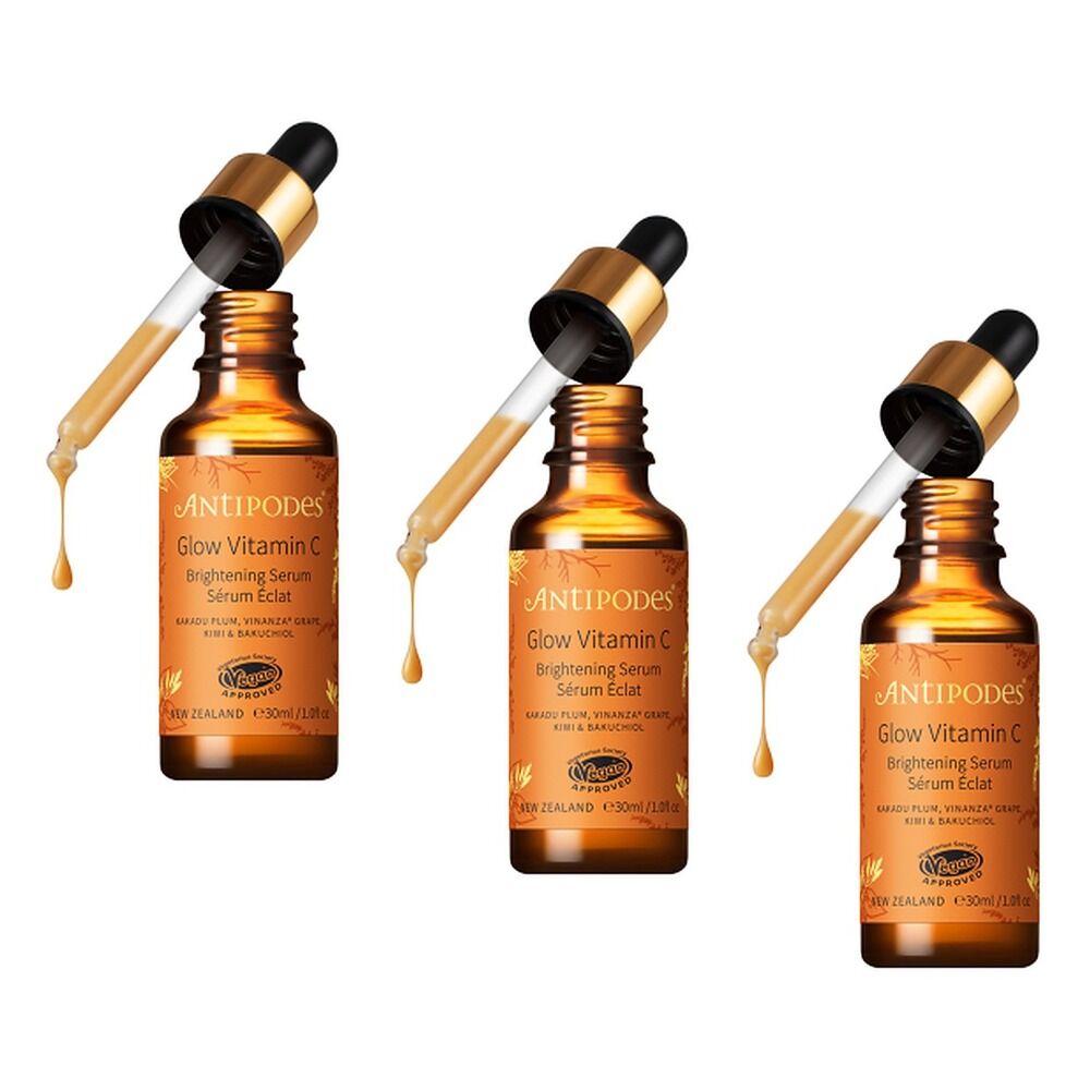 Antipodes Glow Vitamin C Brightening Serum 30mL Pack of 3