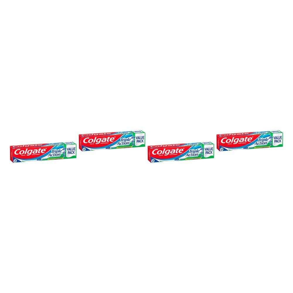Colgate Triple Action Toothpaste Original Mint 210g Pack of 4