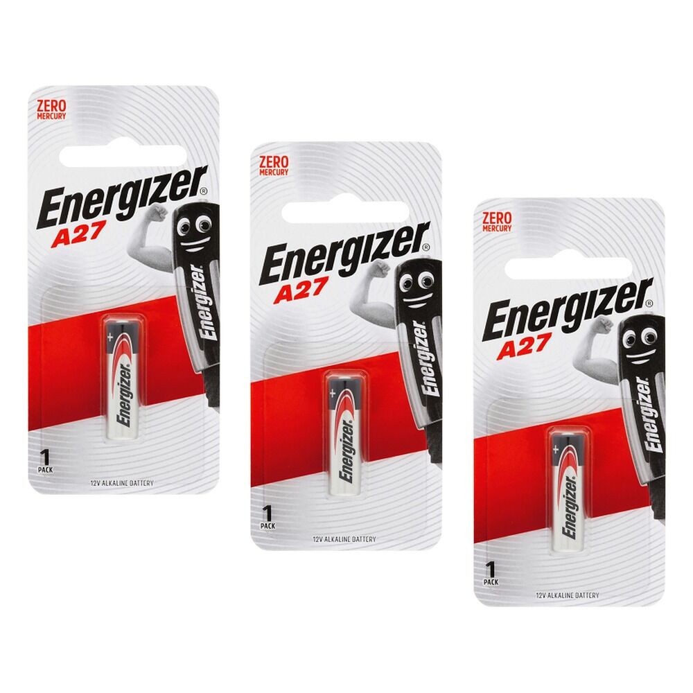 Energizer A27 Alkaline Battery Pack of 3