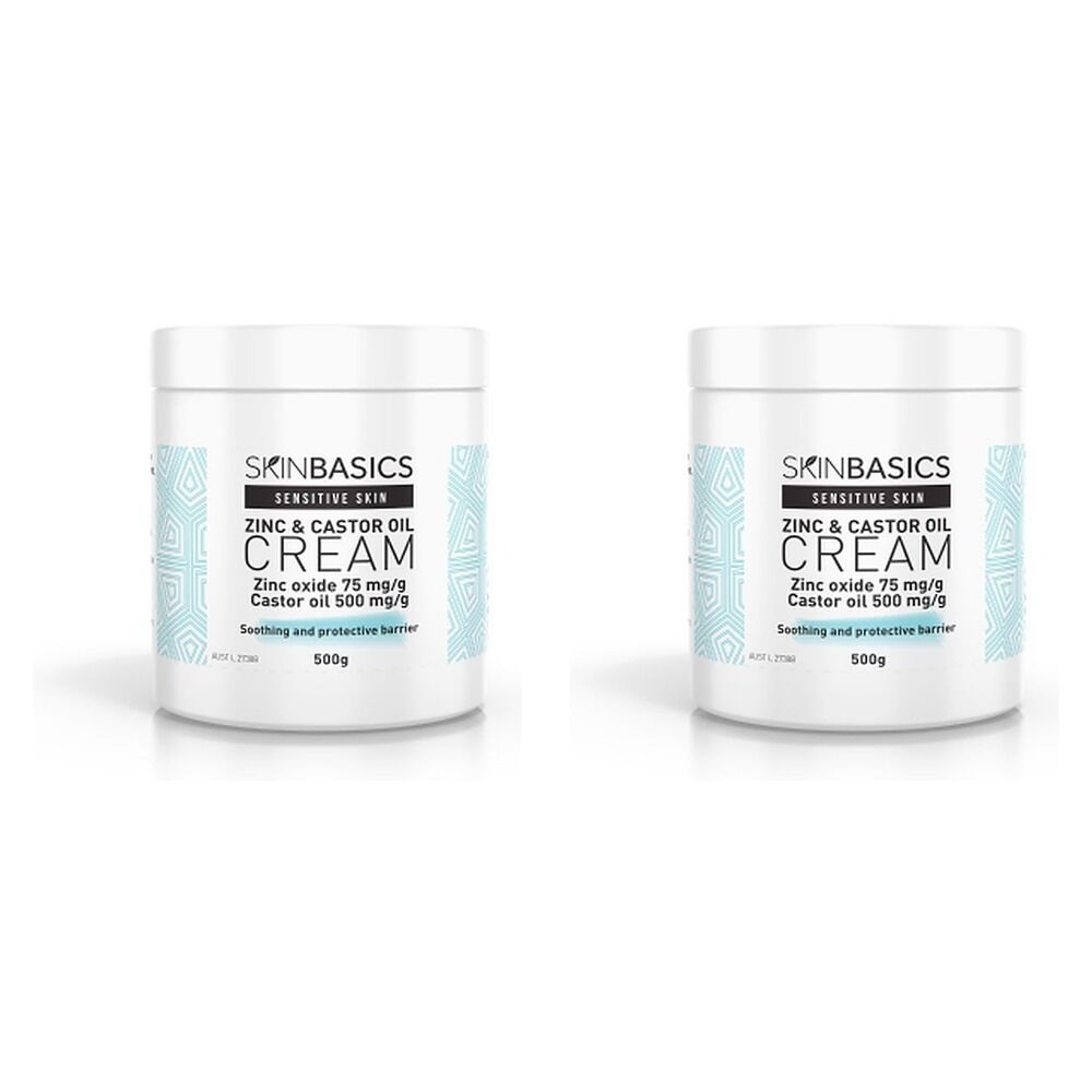 Skin Basics Zinc & Castor Oil Cream 500g Pack of 2