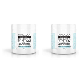 Skin Basics Zinc & Castor Oil Cream 500g Pack of 2