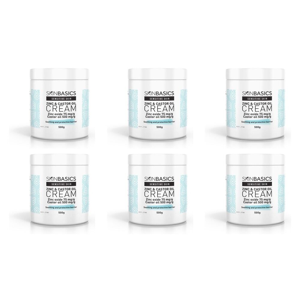 Skin Basics Zinc & Castor Oil Cream 500g Pack of 6