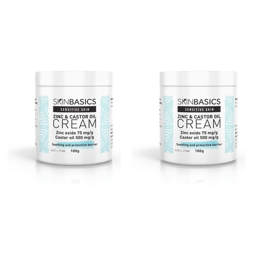 Skin Basics Zinc & Castor Oil Cream 100g Pack of 2