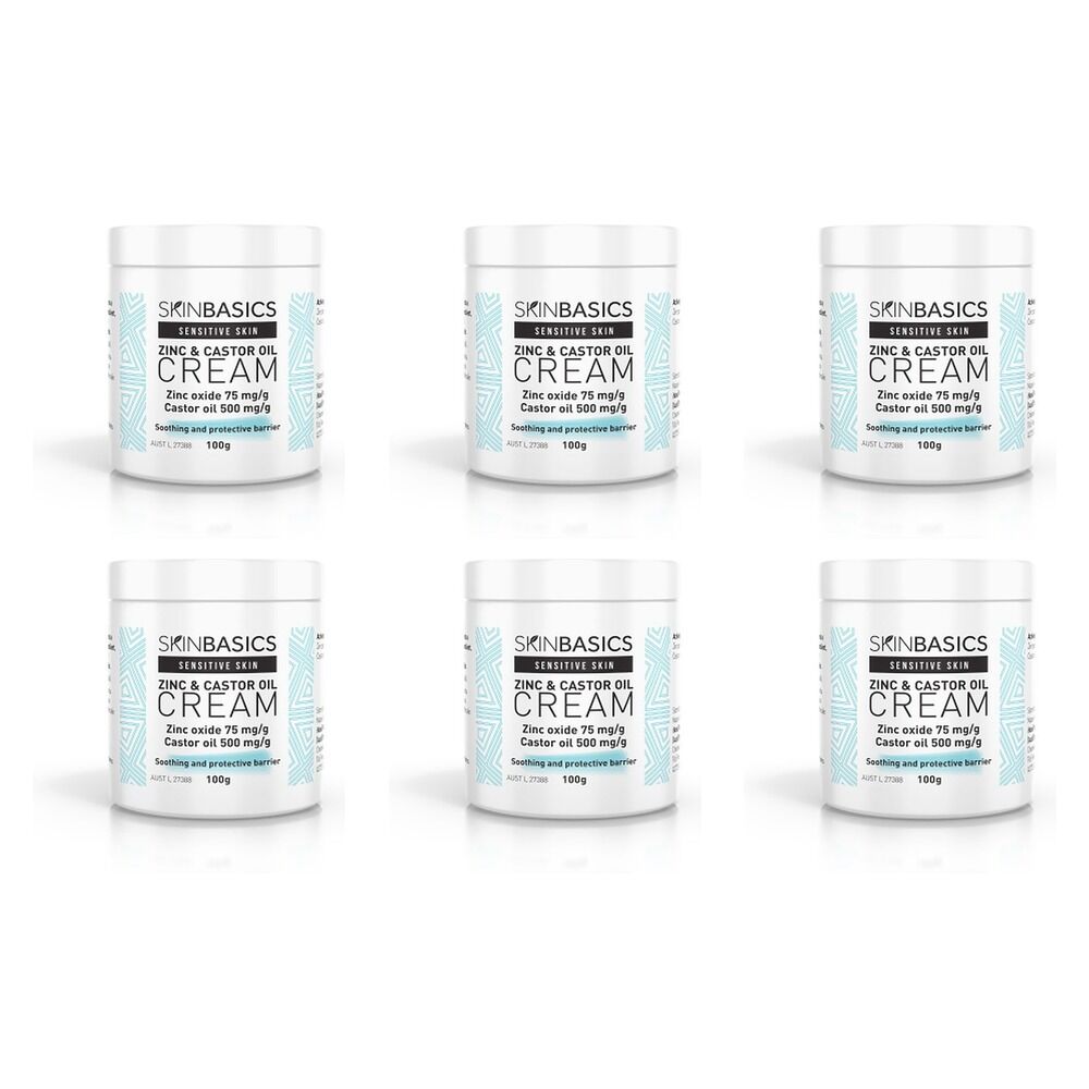 Skin Basics Zinc & Castor Oil Cream 100g Pack of 6