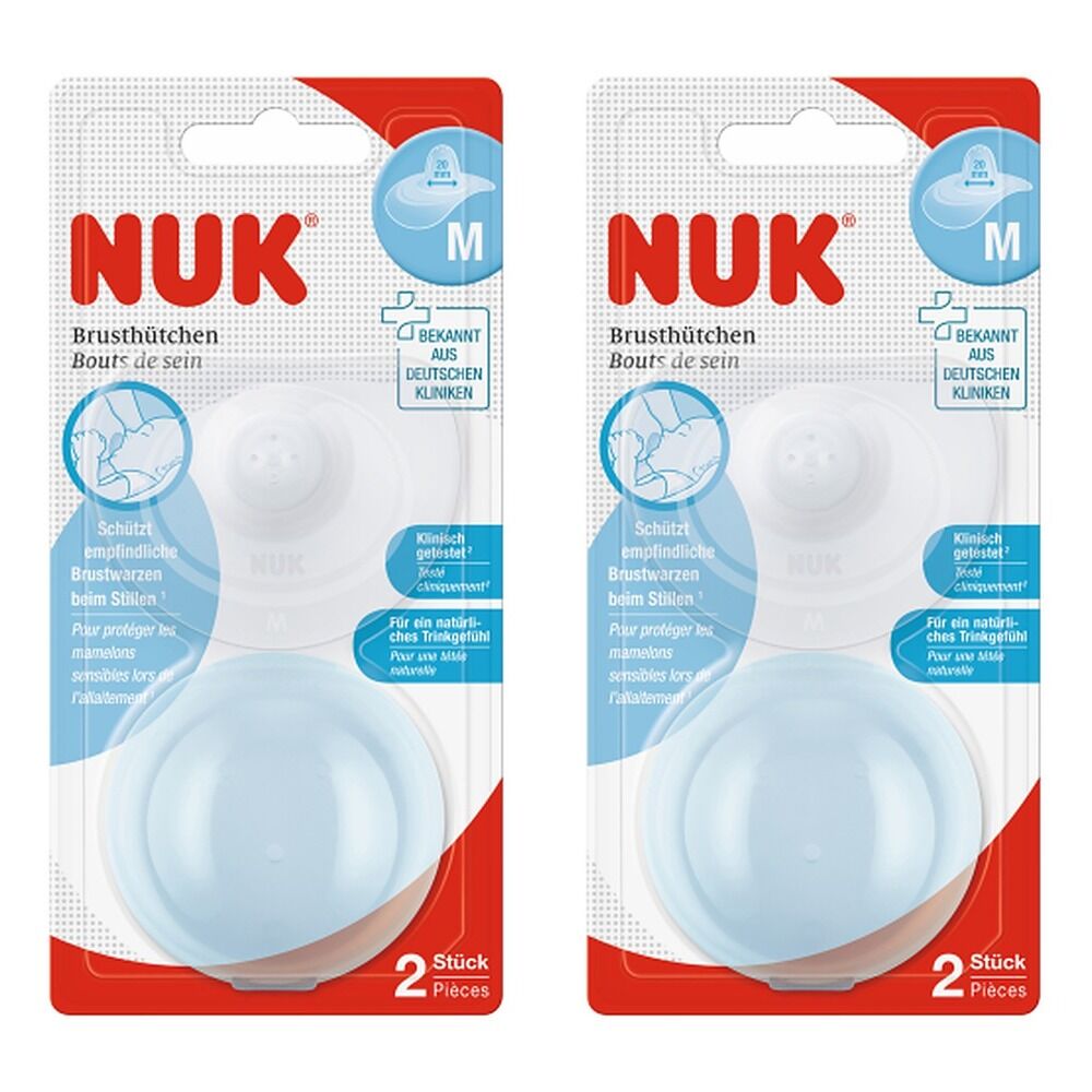Nuk Silicone Nipple Shields Medium 20mm 2 Pack Bundle of 2