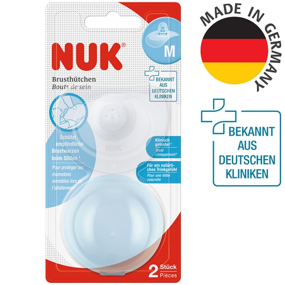 Nuk Silicone Nipple Shields Medium 20mm 2 Pack