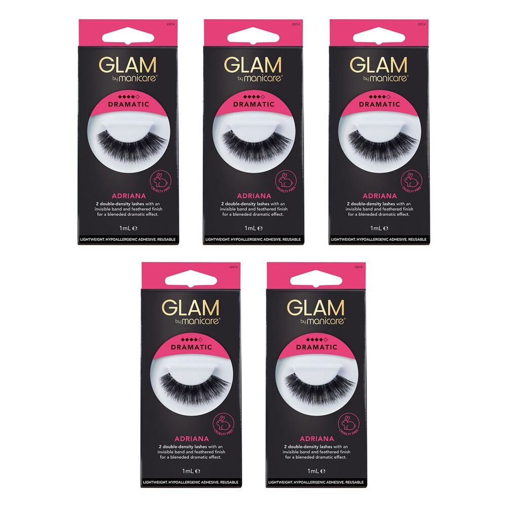 Glam by Manicare Adriana Lashes x 3 Bundle of 5