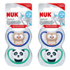 Nuk Space Baby Dummy BPA-Free Silicone Assorted 6-18 Months 2 Pack Bundle of 2