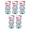 Nuk Space Baby Dummy BPA-Free Silicone Assorted 6-18 Months 2 Pack Bundle of 5