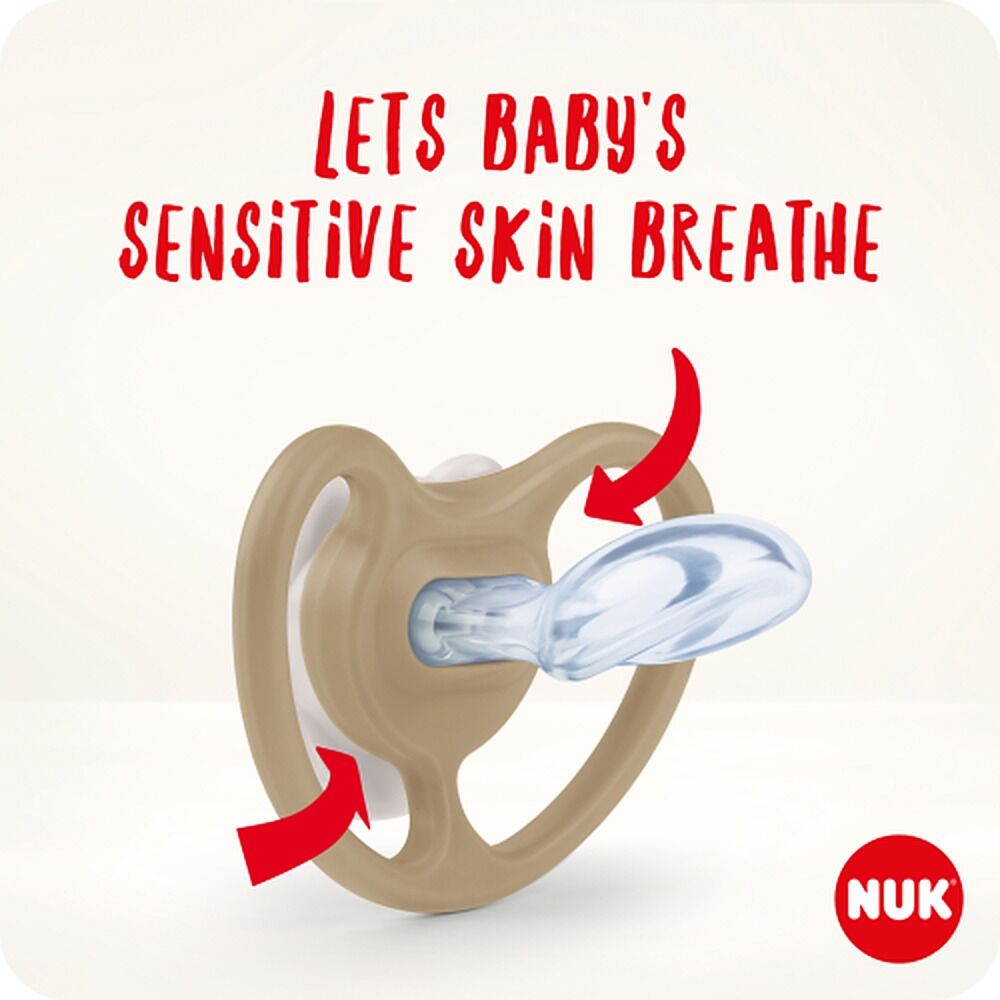 Nuk Space Baby Dummy BPA-Free Silicone Assorted 6-18 Months 2 Pack