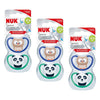 Nuk Space Baby Dummy BPA-Free Silicone Assorted 18-36 Months 2 Pack Bundle of 3