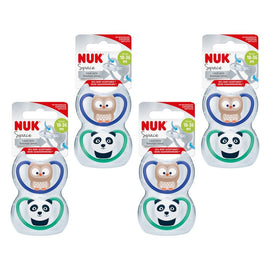 Nuk Space Baby Dummy BPA-Free Silicone Assorted 18-36 Months 2 Pack Bundle of 4