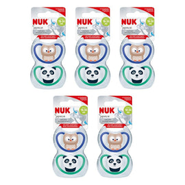 Nuk Space Baby Dummy BPA-Free Silicone Assorted 18-36 Months 2 Pack Bundle of 5