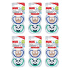 Nuk Space Baby Dummy BPA-Free Silicone Assorted 18-36 Months 2 Pack Bundle of 6