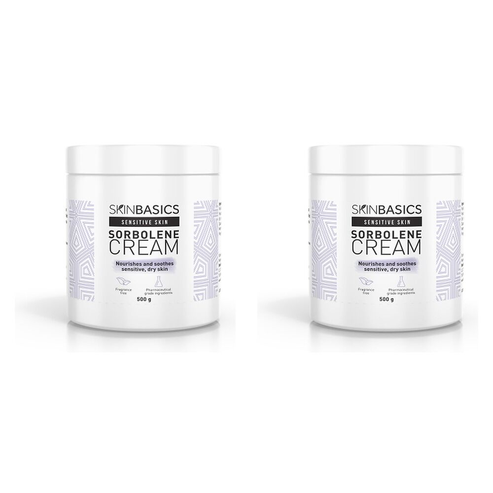 Skin Basics Sorbolene Cream Jar 500g Pack of 2