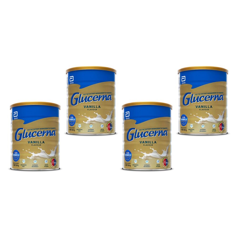 Glucerna Vanilla Nutrition Powder 850g Pack of 4