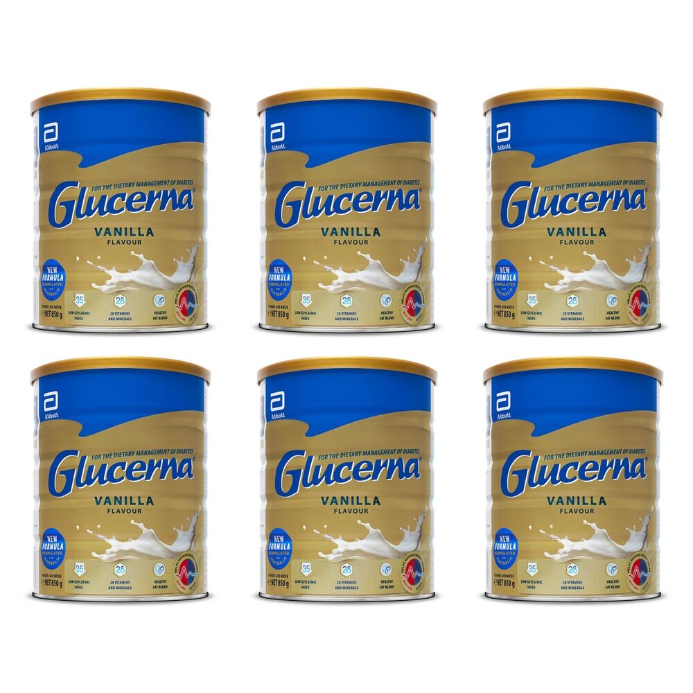 Glucerna Vanilla Nutrition Powder 850g Pack of 6