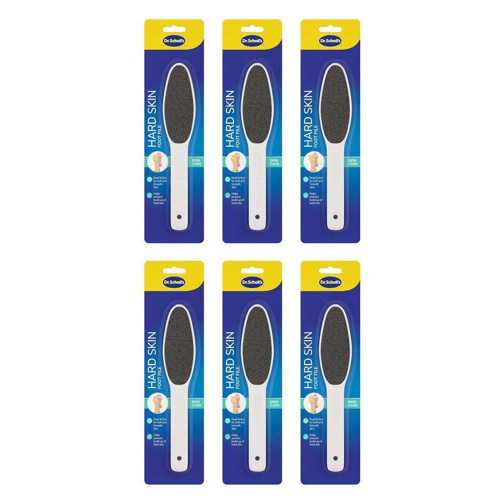 Scholl Hard Skin Manual Foot File Pack of 6