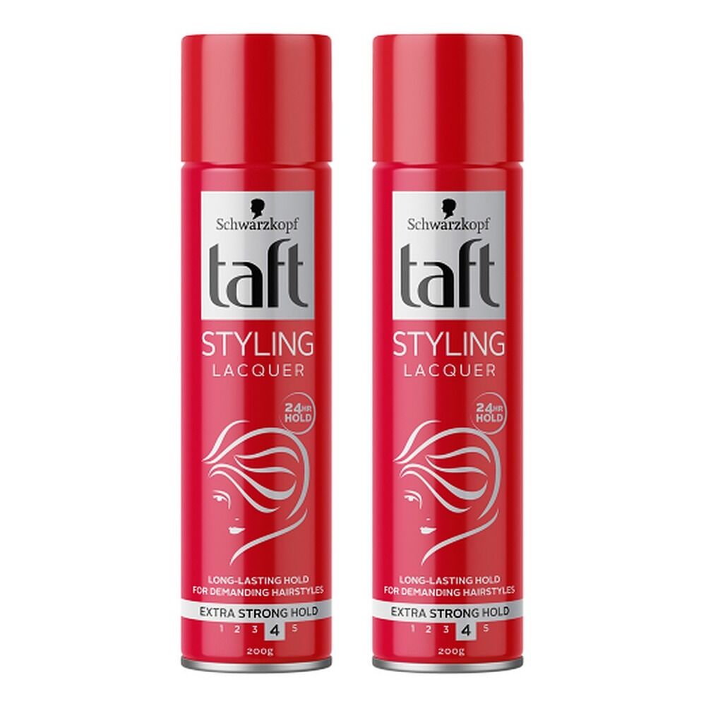Schwarzkopf Taft Styling Lacquer Extra Strong Hold 200g Pack of 2