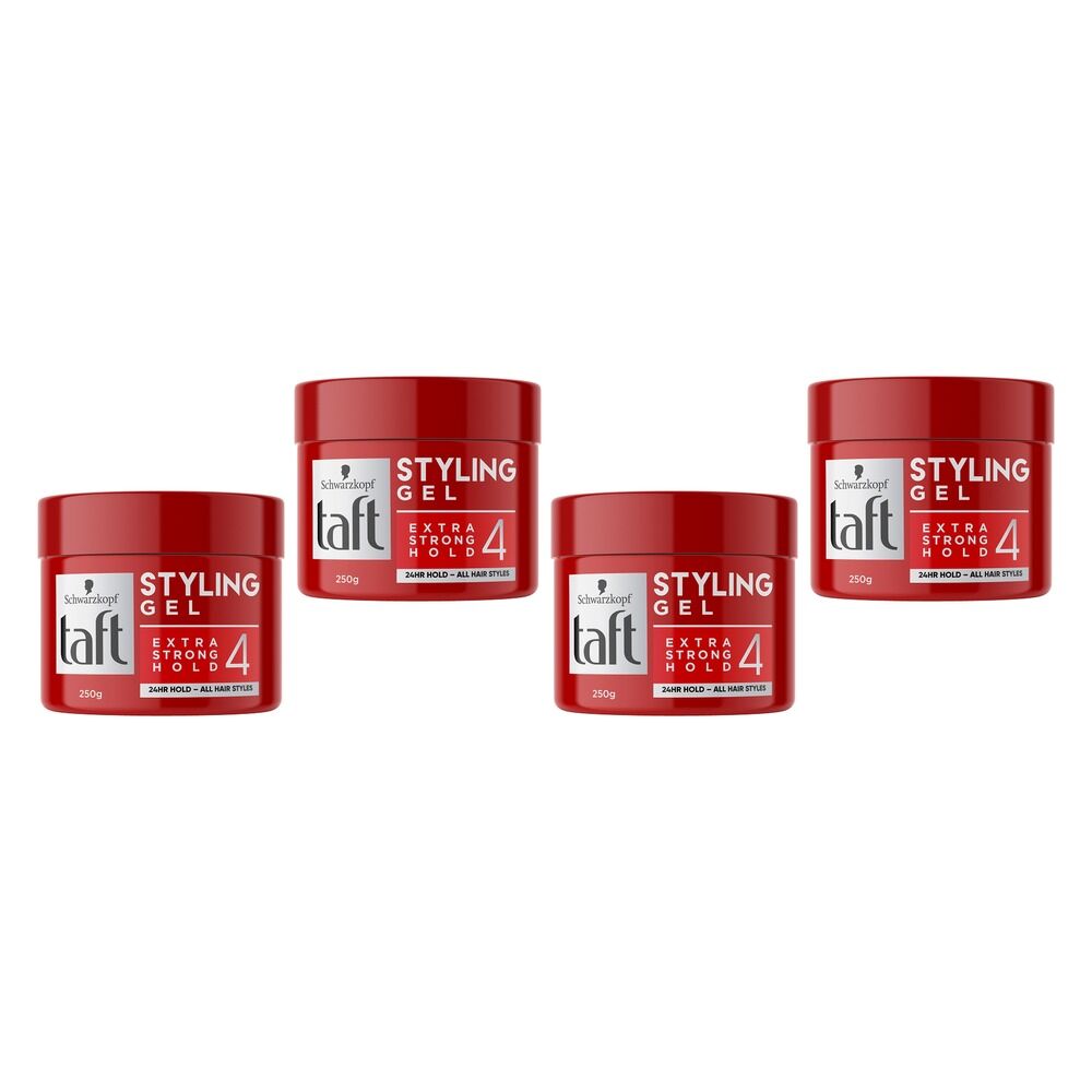 Schwarzkopf Taft Styling Gel Extra Strong Hold 250g Pack of 4