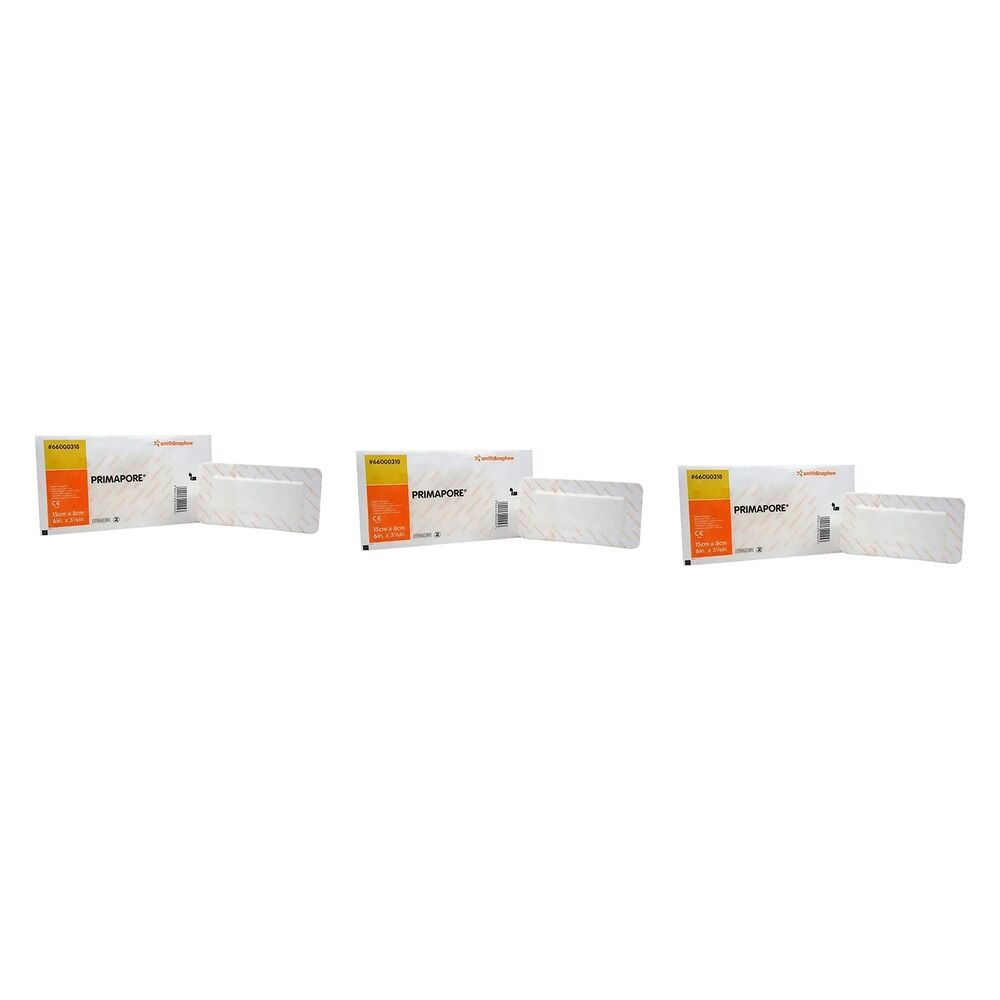 Primapore Adhesive Dressing 15cm x 8cm x 20 Bundle of 3
