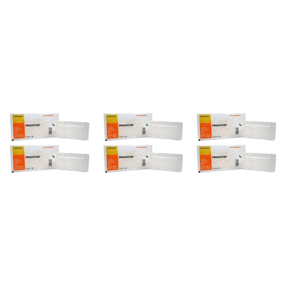 Primapore Adhesive Dressing 15cm x 8cm x 20 Bundle of 6