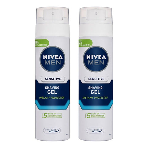 NIVEA Men Sensitive Shaving Gel 200mL Pack of 2