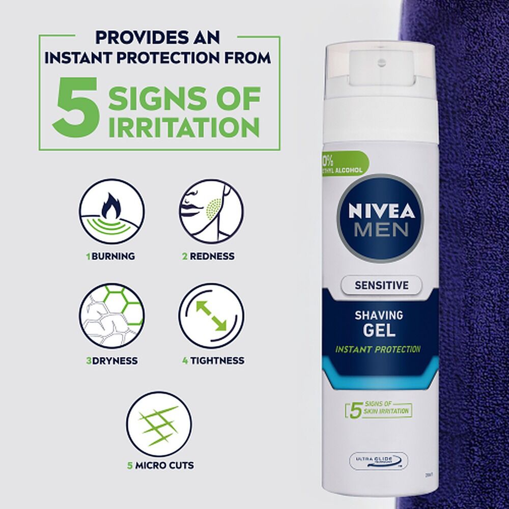 NIVEA Men Sensitive Shaving Gel 200mL