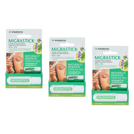 Migrastick Migraine & Headache Relief Roll-On 3mL Pack of 3