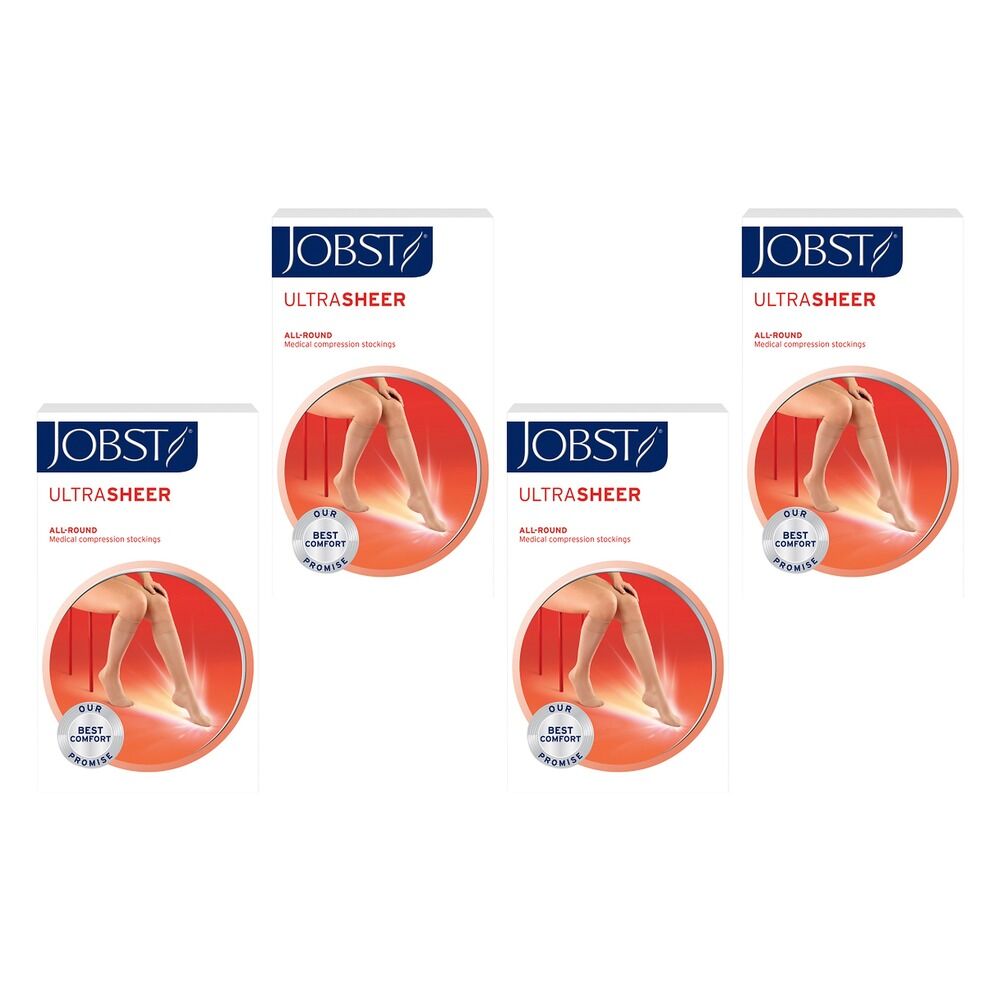 JOBST Ultrasheer Knee High Extra Large Natural 15-20mmHg Pack of 4