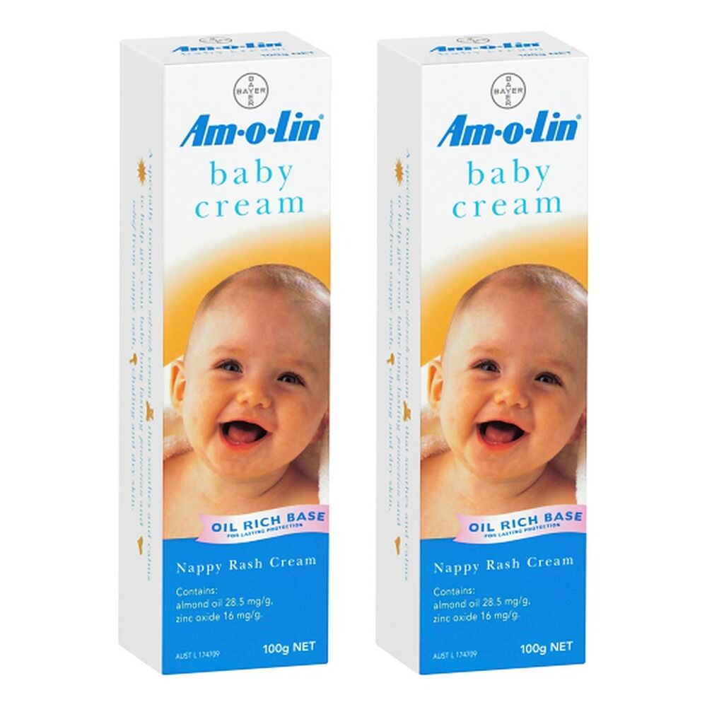 Amolin Baby Nappy Rash Cream 100g Pack of 2