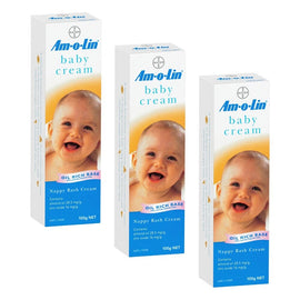 Amolin Baby Nappy Rash Cream 100g Pack of 3