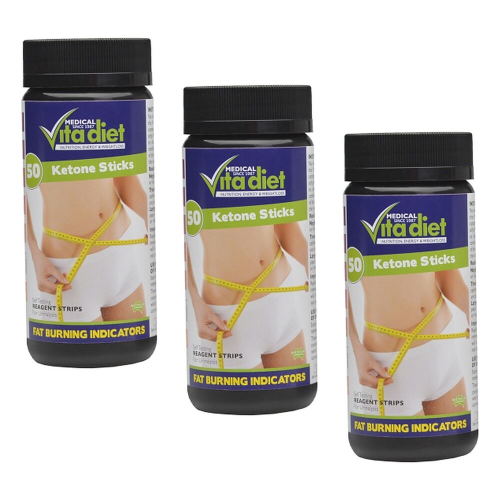 Vita Diet Ketone Sticks 50 Pack Bundle of 3