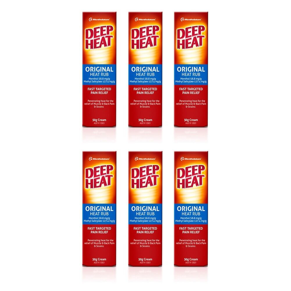 Deep Heat Regular Relief 50g Pack of 6