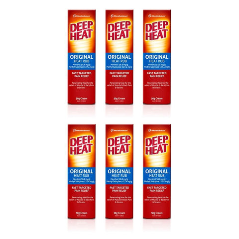Deep Heat Regular Relief 50g Pack of 6