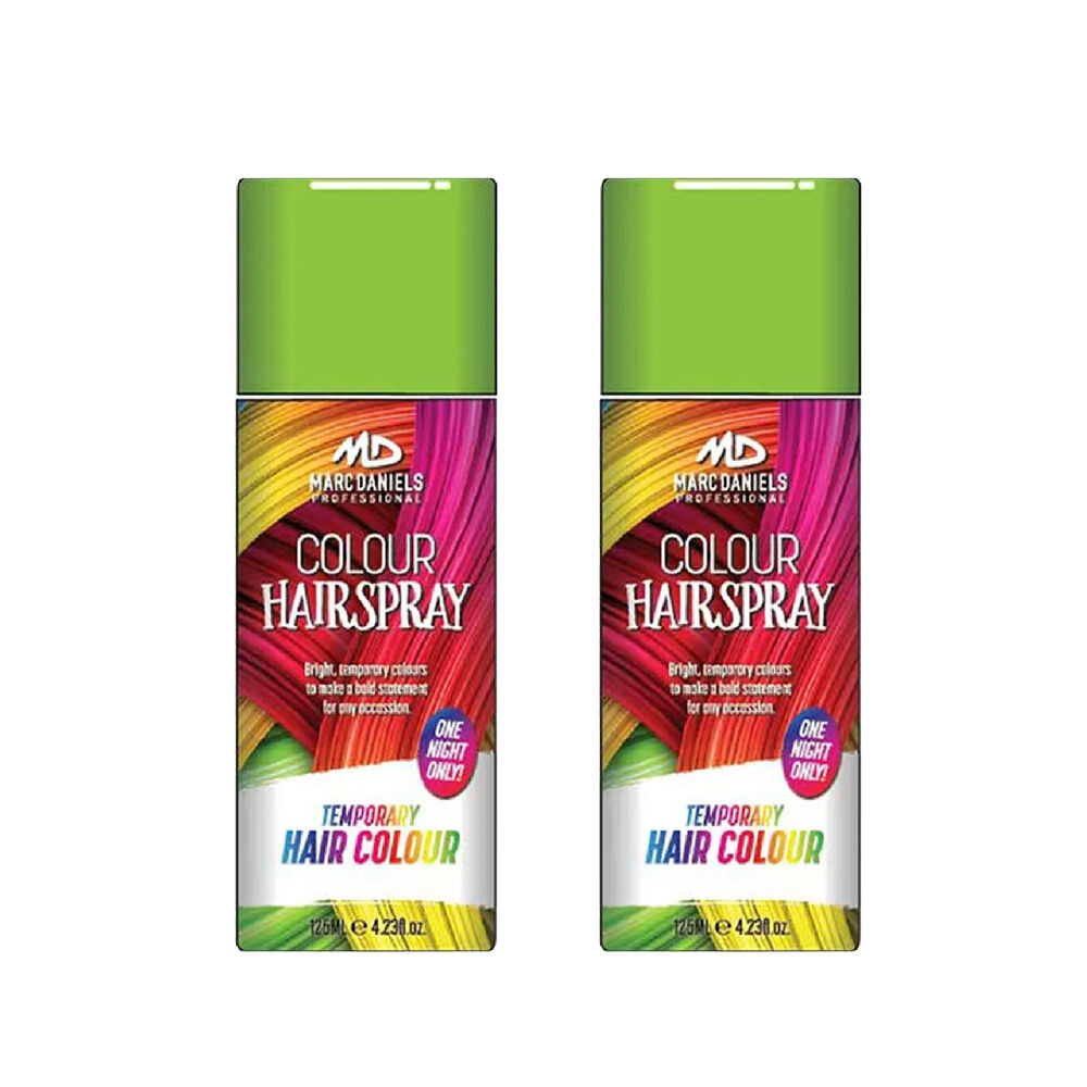 Marc Daniels Temporary Hair Colour Spray Green 85g Pack of 2