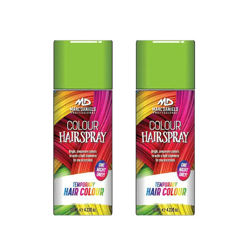 Marc Daniels Temporary Hair Colour Spray Green 85g Pack of 2