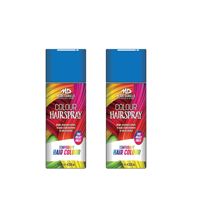 Marc Daniels Blue Hair Colour Spray 2 Pack 85g Temporary Washable