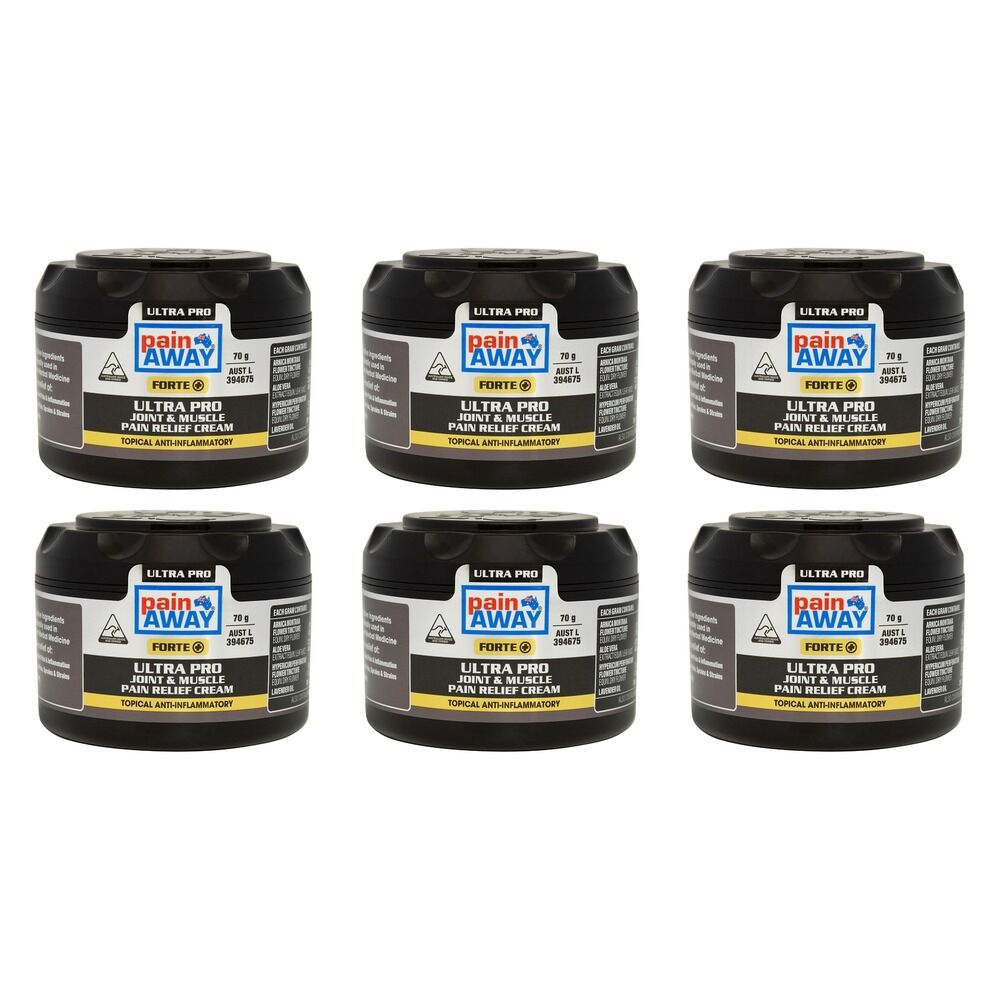 Pain Away Forte+ Ultra Pro Joint & Muscle Pain Relief Cream 70g Pack of 6