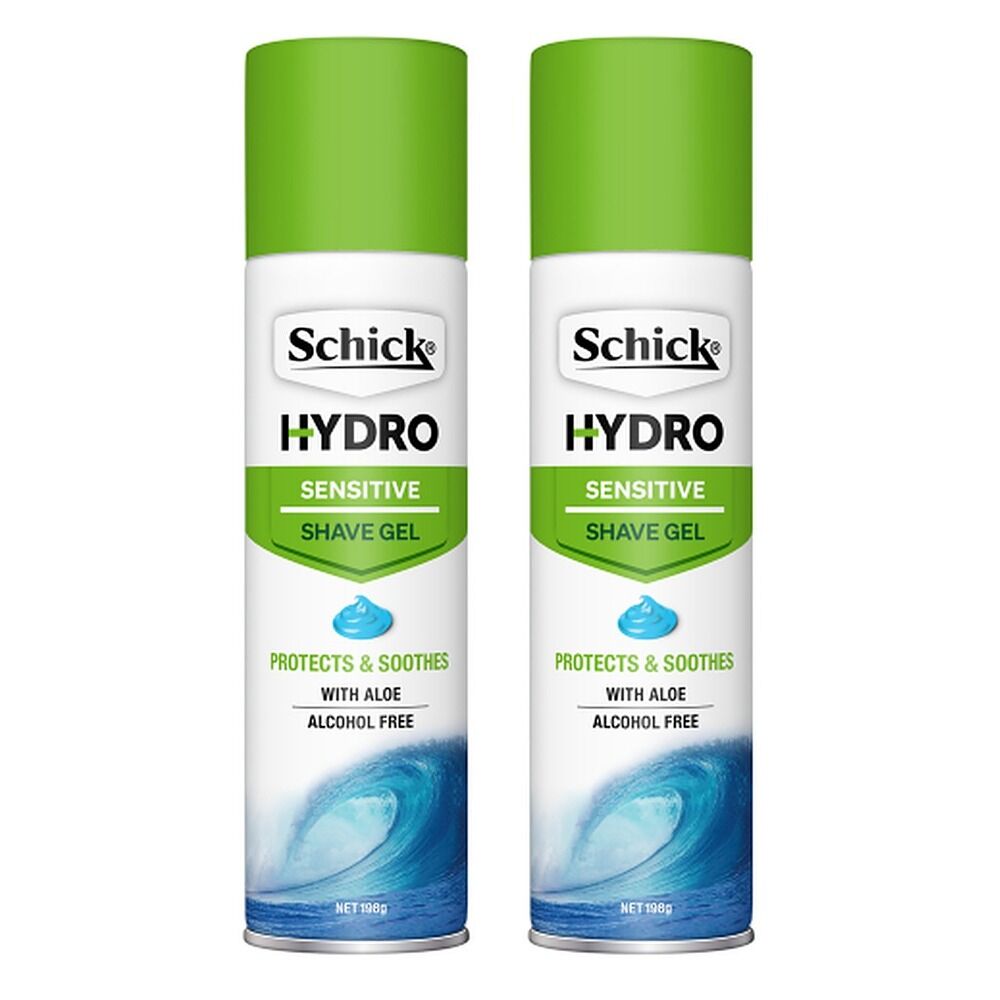 Schick Hydro Skin Sensitive Shave Gel 198g x 6 Bundle of 2