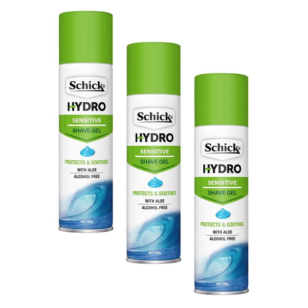 Schick Hydro Skin Sensitive Shave Gel 198g x 6 Bundle of 3